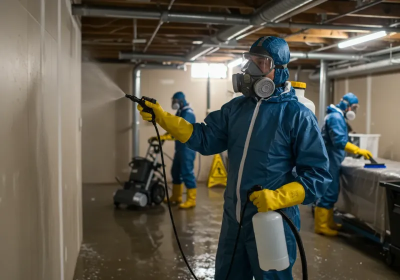 Basement Sanitization and Antimicrobial Treatment process in Fuquay-Varina, NC